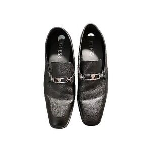 Men's GUESS Black Loafer‎ Shoes Faux Leather Slip-Ons Size 8.5